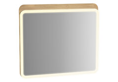 Sento Mirror with Led light.,80 cm, Oak